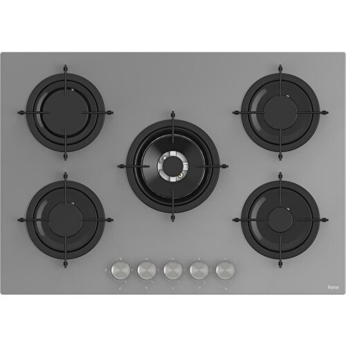 Ferre RS038 Emaye Izgara 75 cm Gri Cam Ocak
