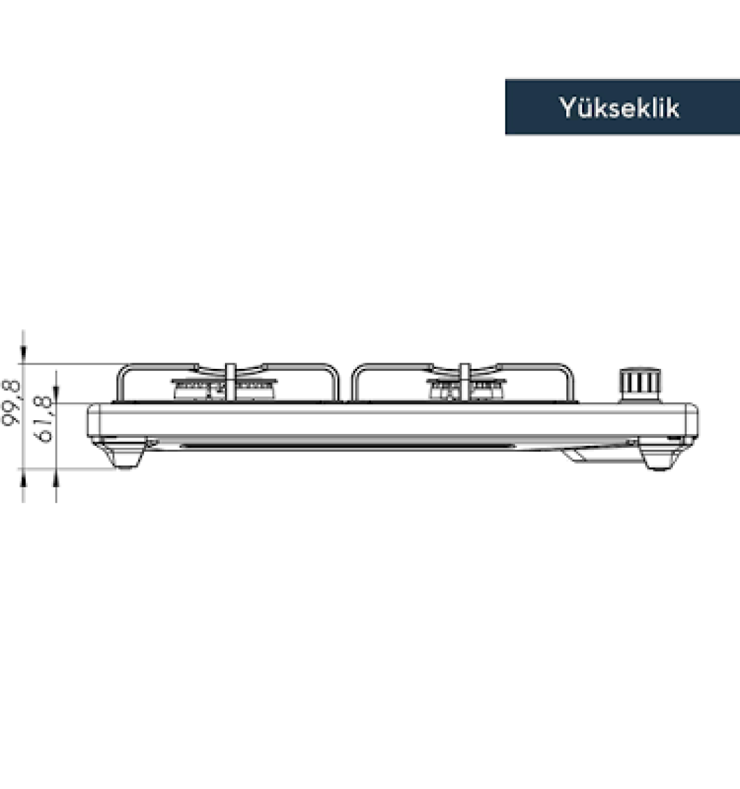 Kumtel Ko420F İnox Doğalgazlı Set Üstü Ocak