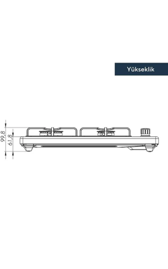 Kumtel Ko420F İnox Doğalgazlı Set Üstü Ocak