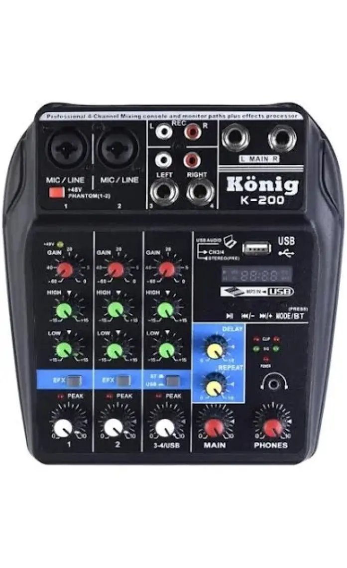 König K-200 Mikser+Ses Kartı 4kanal-Usb
