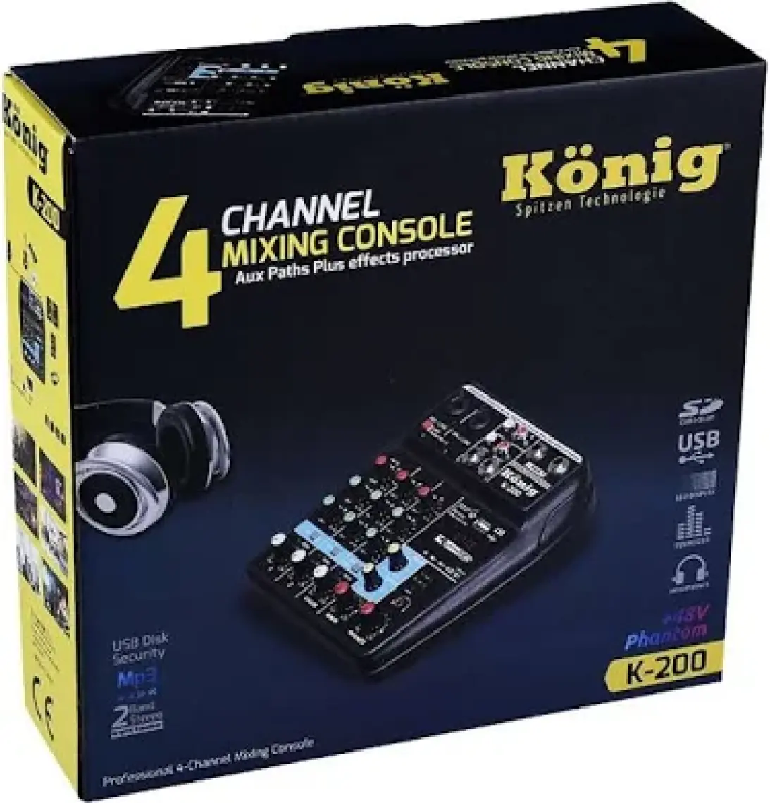 König K-200 Mikser+Ses Kartı 4kanal-Usb