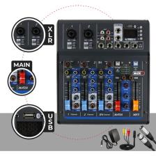 Midex MDX-45S Ses Mikseri Stüdyo Kayıt Için 4 Kanal Ses Kartlı +48V Phantomlu Kayıt Mikseri