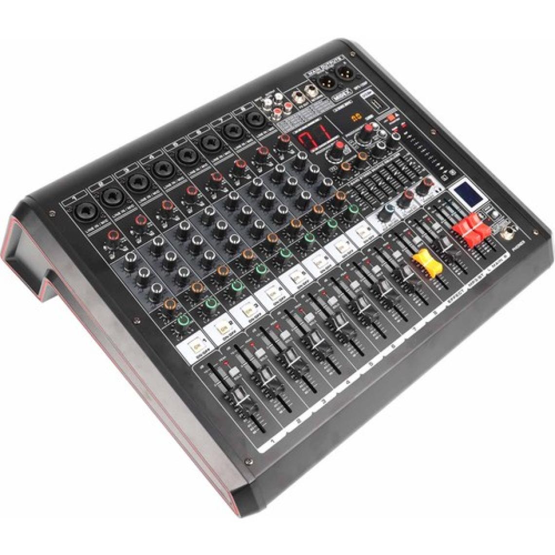 Midex MPX-1200P Power Mikser Amfi 8 Kanal 2 x 600W Multi Efekt Bt Eq USB