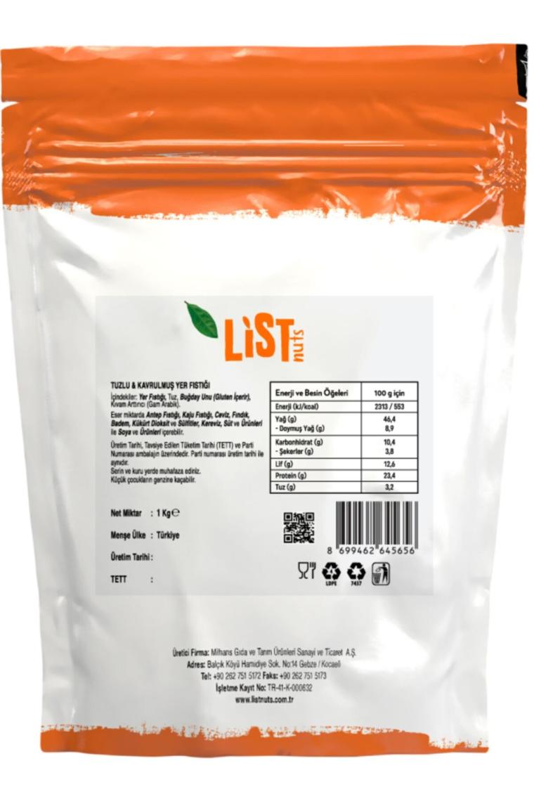 Tuzlu Yer Fıstığı 1 Kg