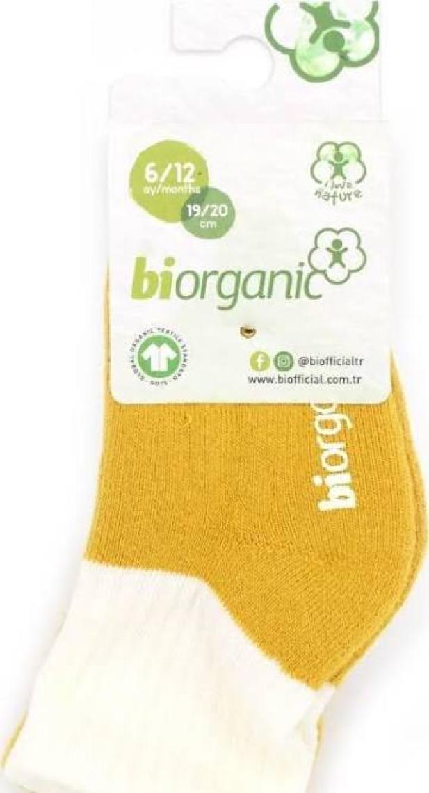Biorganic Colurs 2'li Havlu Kaymaz Bebek Çorabı 68480