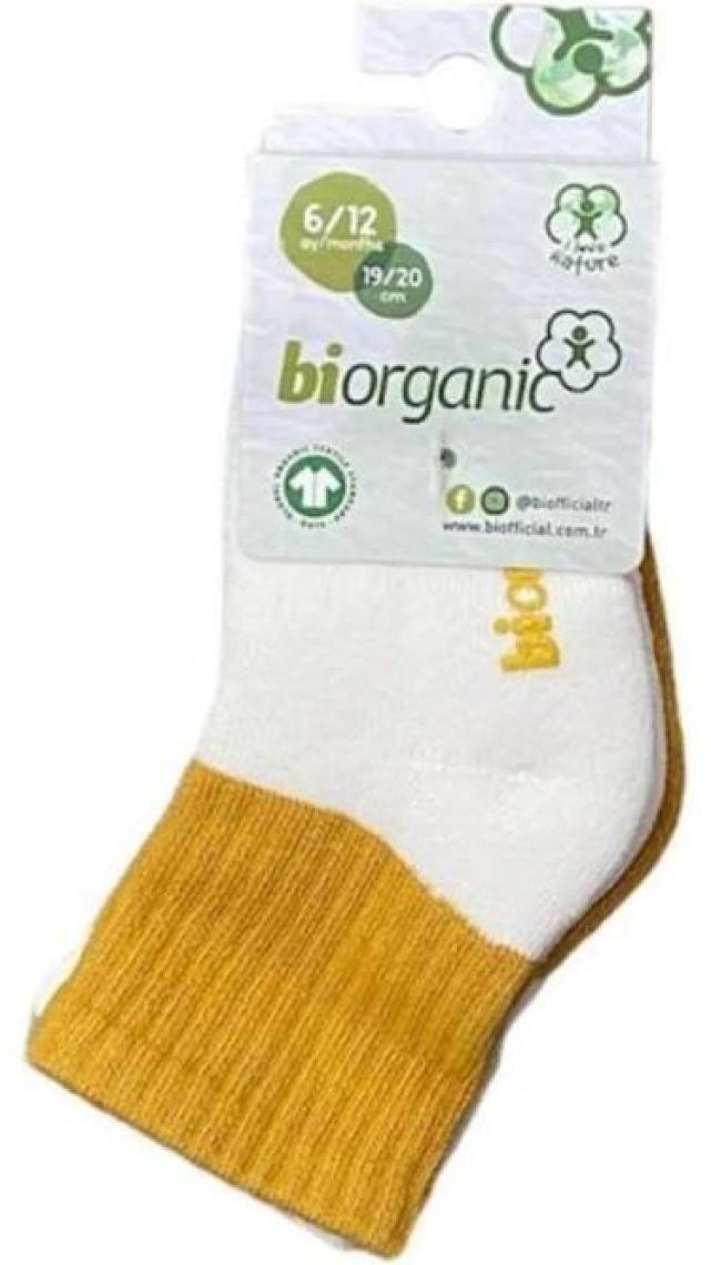 Biorganic Colurs 2'li Havlu Kaymaz Bebek Çorabı 68480