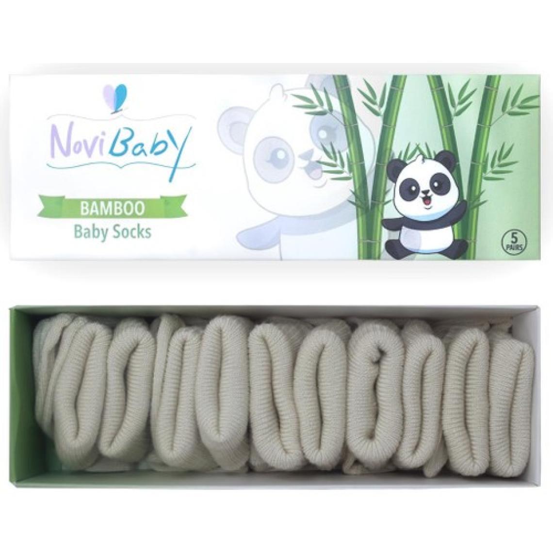 Novibaby 5'li Bambu Yenidoğan Bebek Çorabı I Ecru I 0-6 Ay