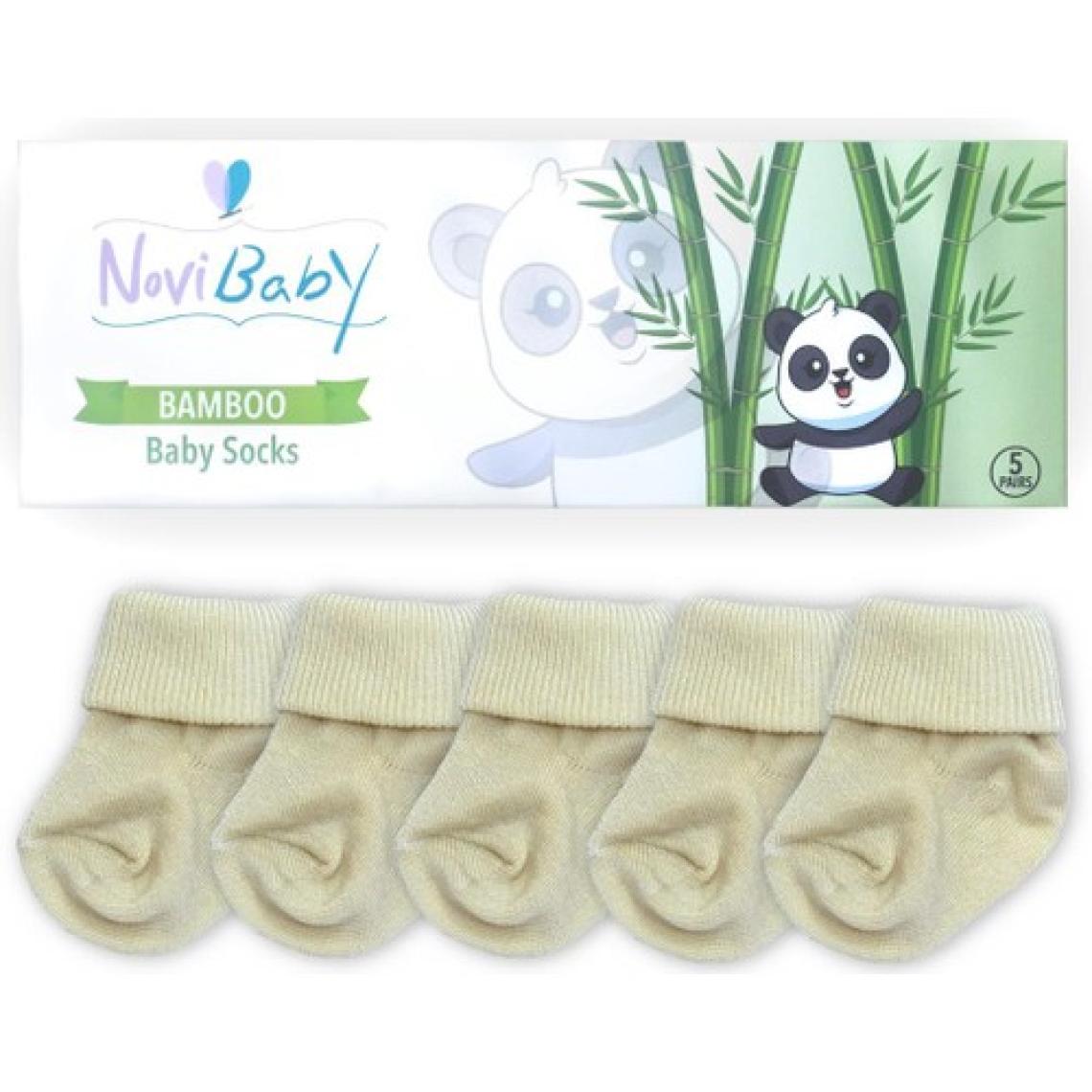 Novibaby 5'li Bambu Yenidoğan Bebek Çorabı I Ecru I 0-6 Ay