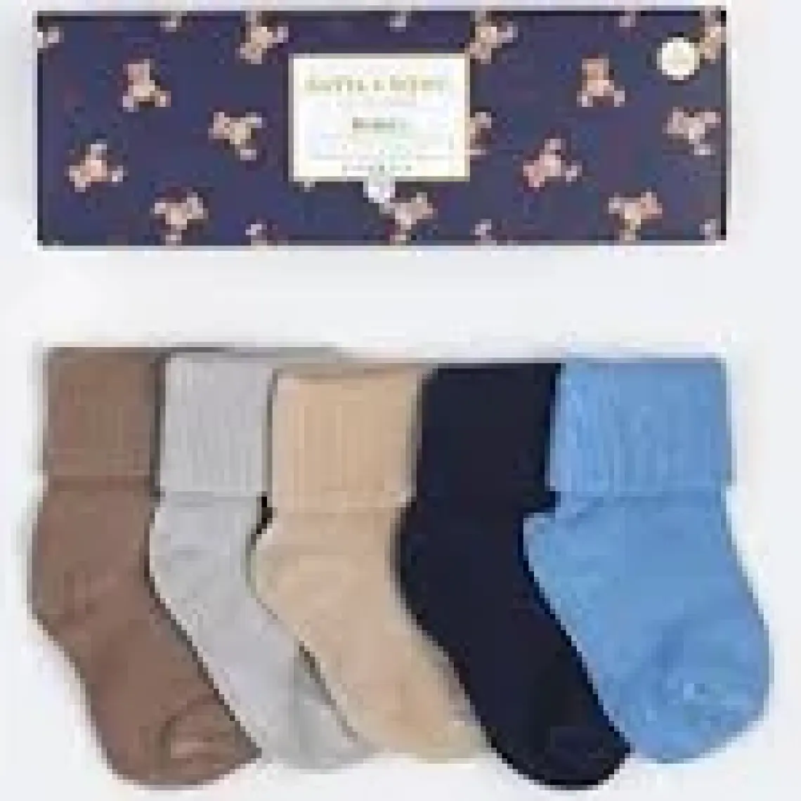 Katia & Bony   Renkli Yenidoğan Bamboo Blue Mix 5 Li Bebek Çorap