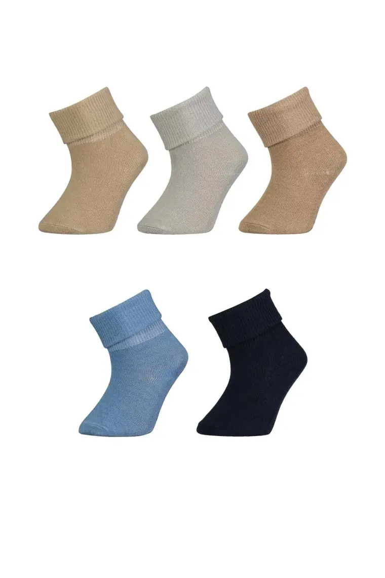 Katia & Bony   Renkli Yenidoğan Bamboo Blue Mix 5 Li Bebek Çorap