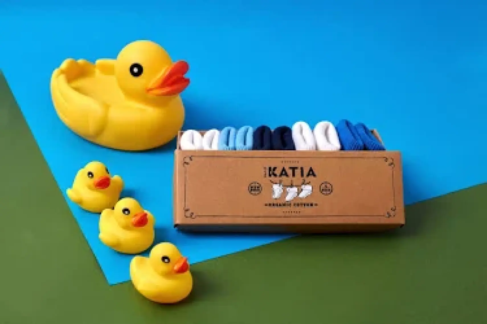 Katia & Bony  Renkli Yenidoğan Organik 5 Li Bebek Çorap Pembe/beyaz