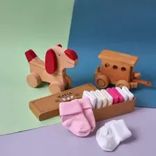 Katia & Bony  Renkli Yenidoğan Organik 5 Li Bebek Çorap Pembe/beyaz
