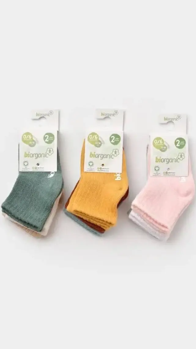 Biorganic Kaymaz Basic 3'lü Bebek Çorabı 68459