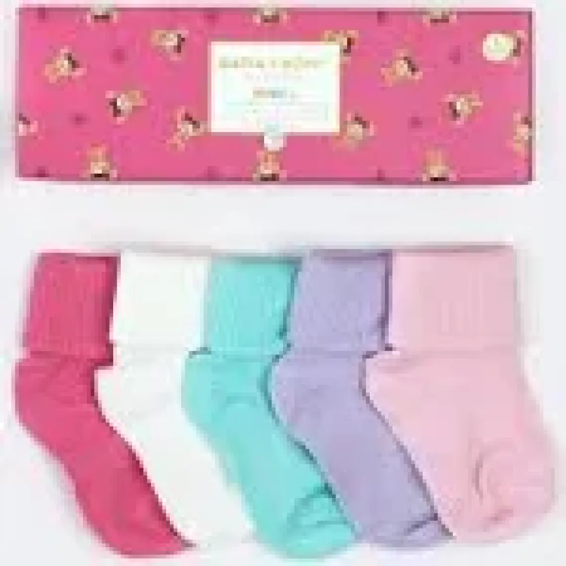 Katia & Bony   Renkli Yenidoğan Bamboo Pink Mix 3-6 Ay 5 Li Bebek Çorap