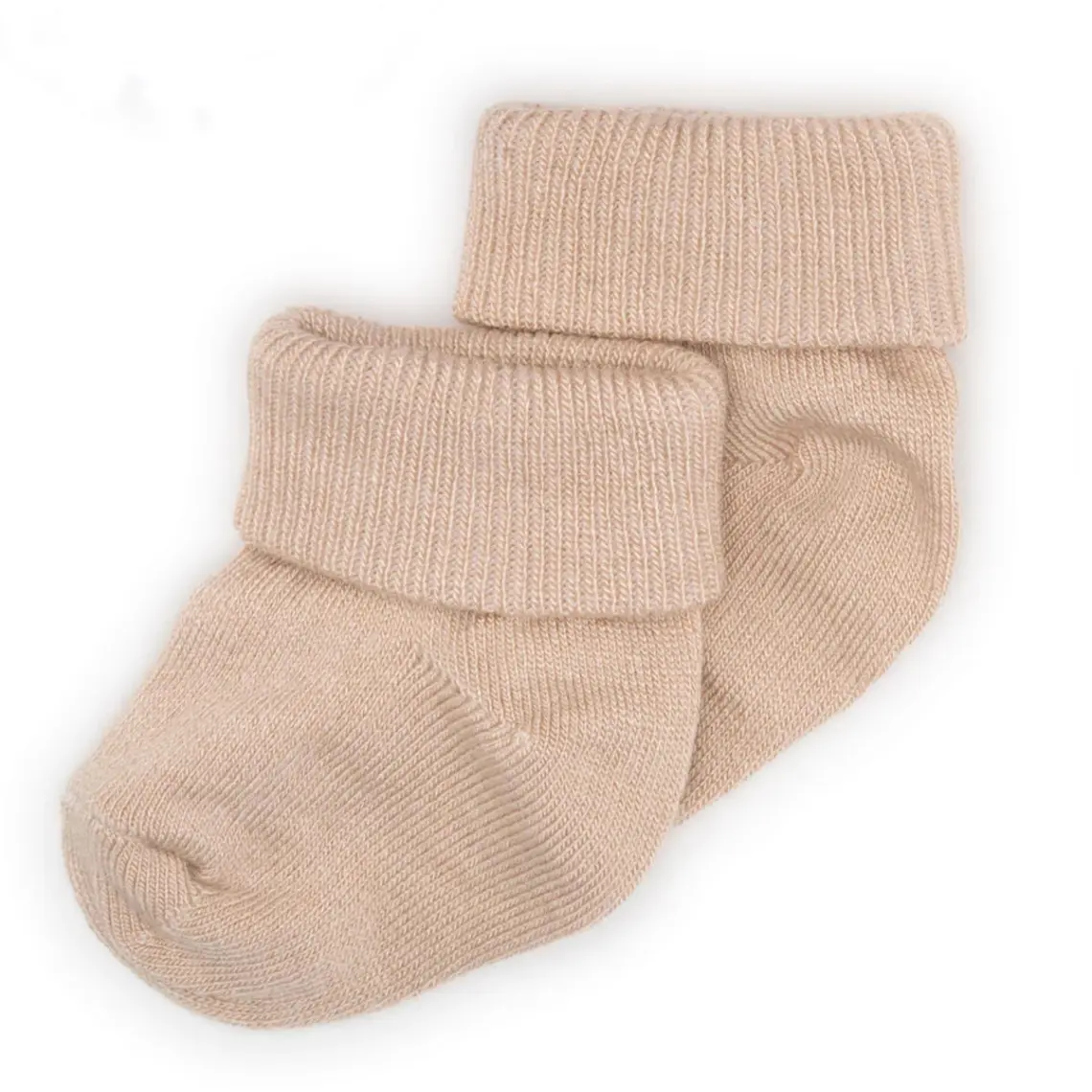 Novibaby 2'Li Bambu Bebek Çorap Beige Bej Yenidoğan