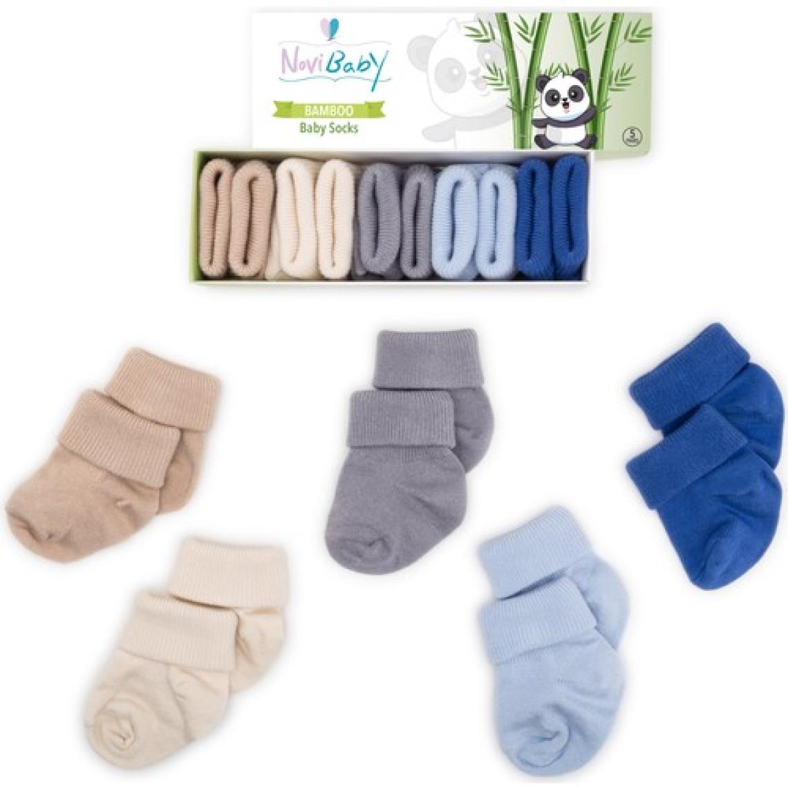 Novibaby 5'li Bambu Yenidoğan Bebek Çorabı I Winter Boy I 0-6 Ay