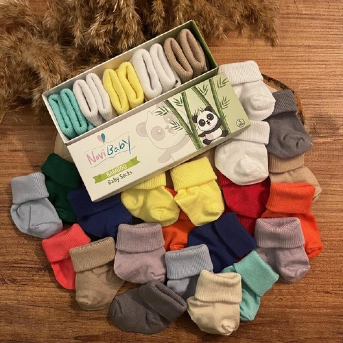 Novibaby 5'li Bambu Yenidoğan Bebek Çorabı I Winter Boy I 0-6 Ay