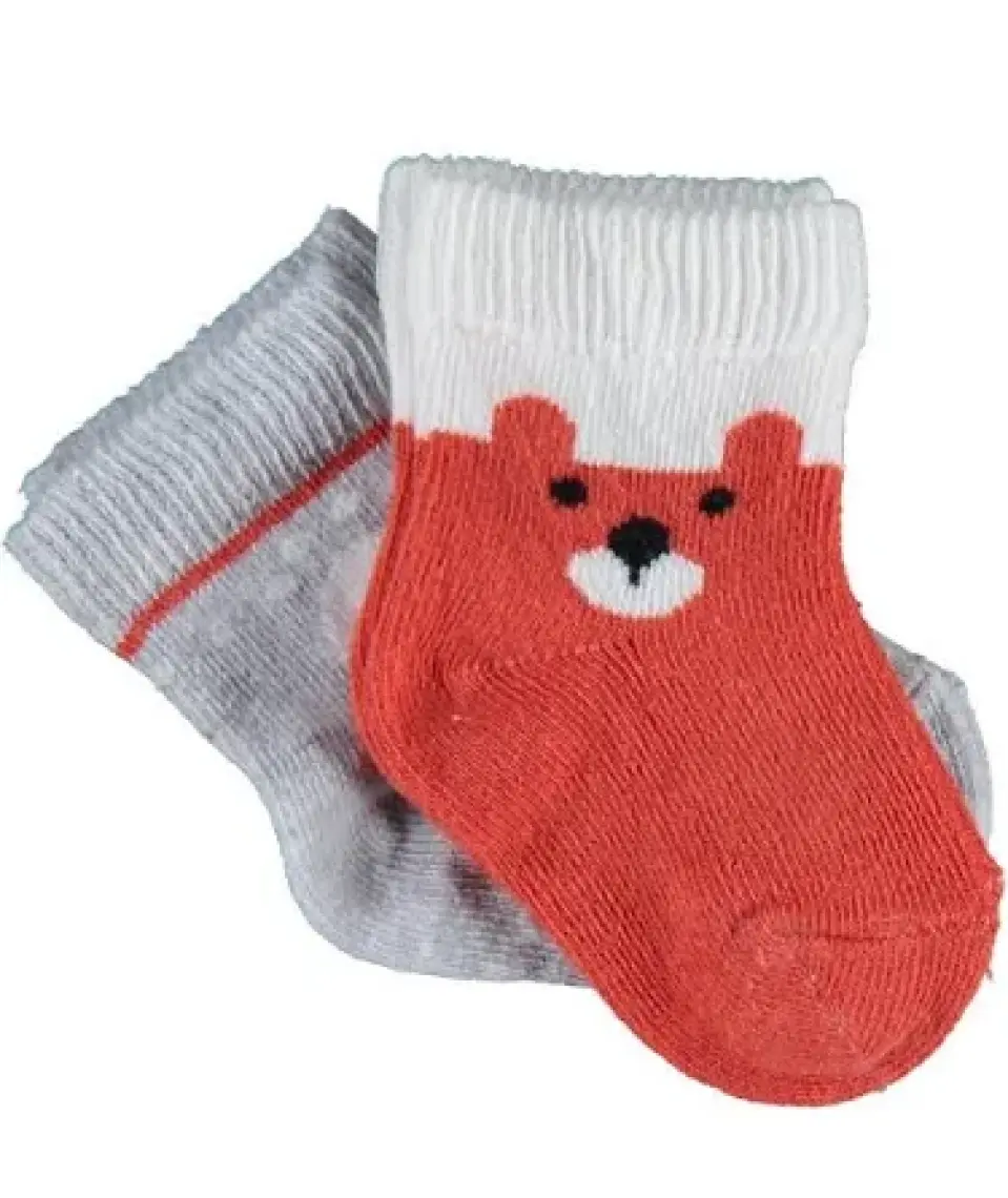 Biorganic Happy Bear 2'li Bebek Çorabı 68409