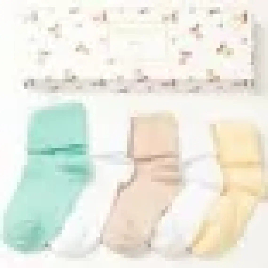 Katia & Bony   Renkli Yenidoğan Bamboo White Mix 5 Li Bebek Çorap