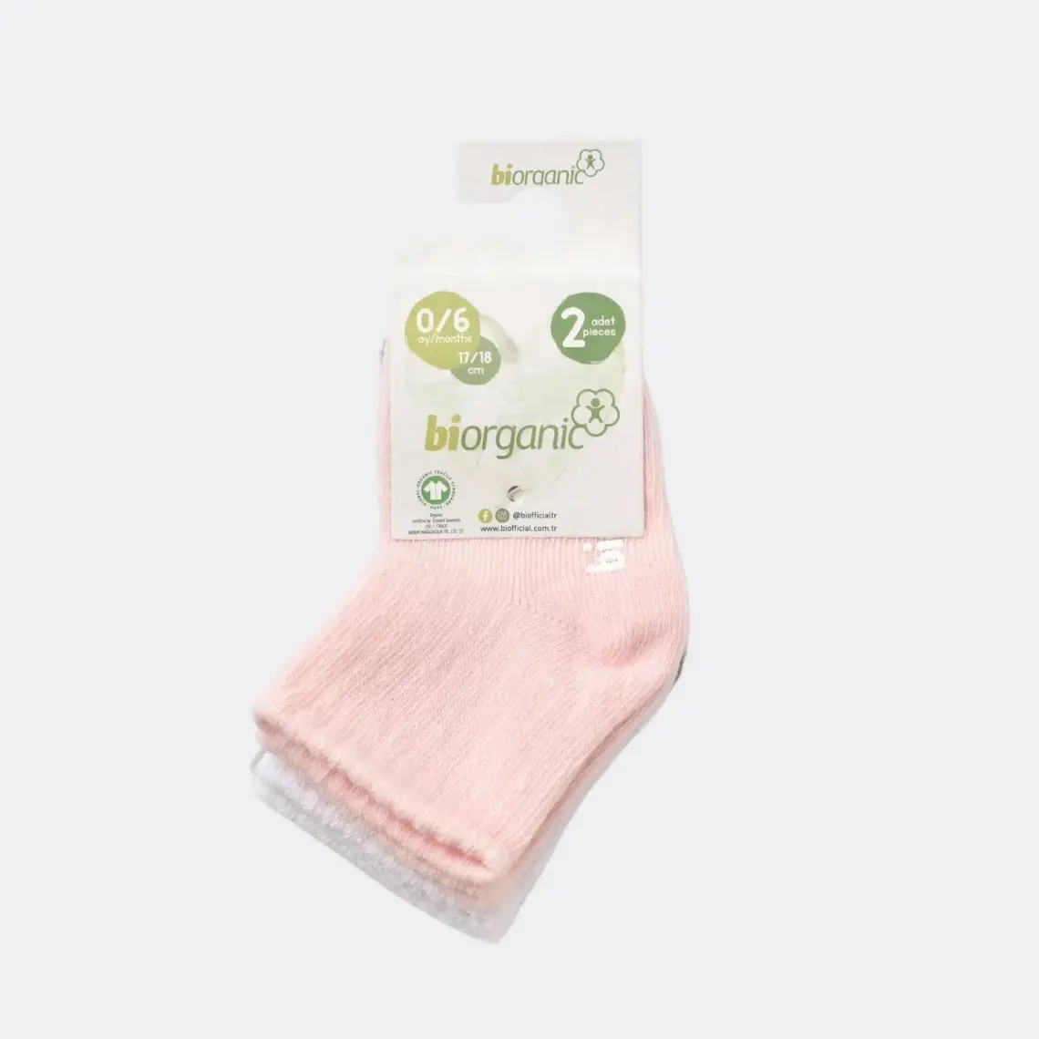 Biorganic Kaymaz Basic 3'lü Bebek Çorabı 68459