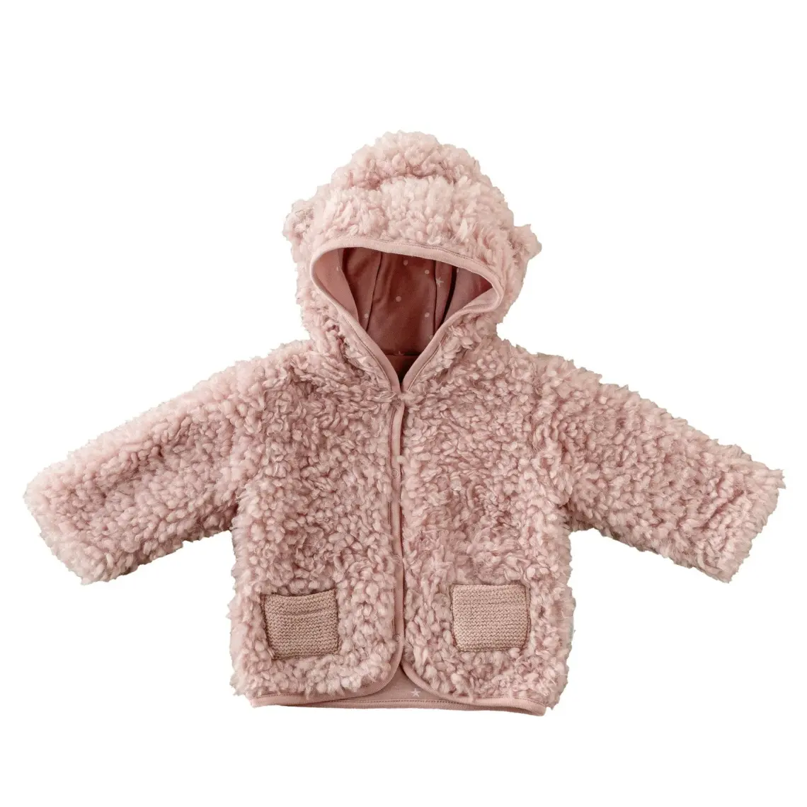 Andywawa Kız Bebek Mont Coat Plush Puppy Gazelle AC25058