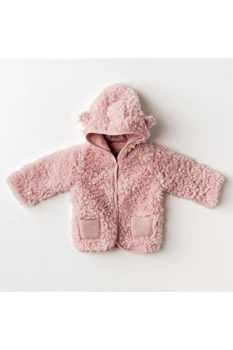 Andywawa Kız Bebek Mont Coat Plush Puppy Gazelle AC25058