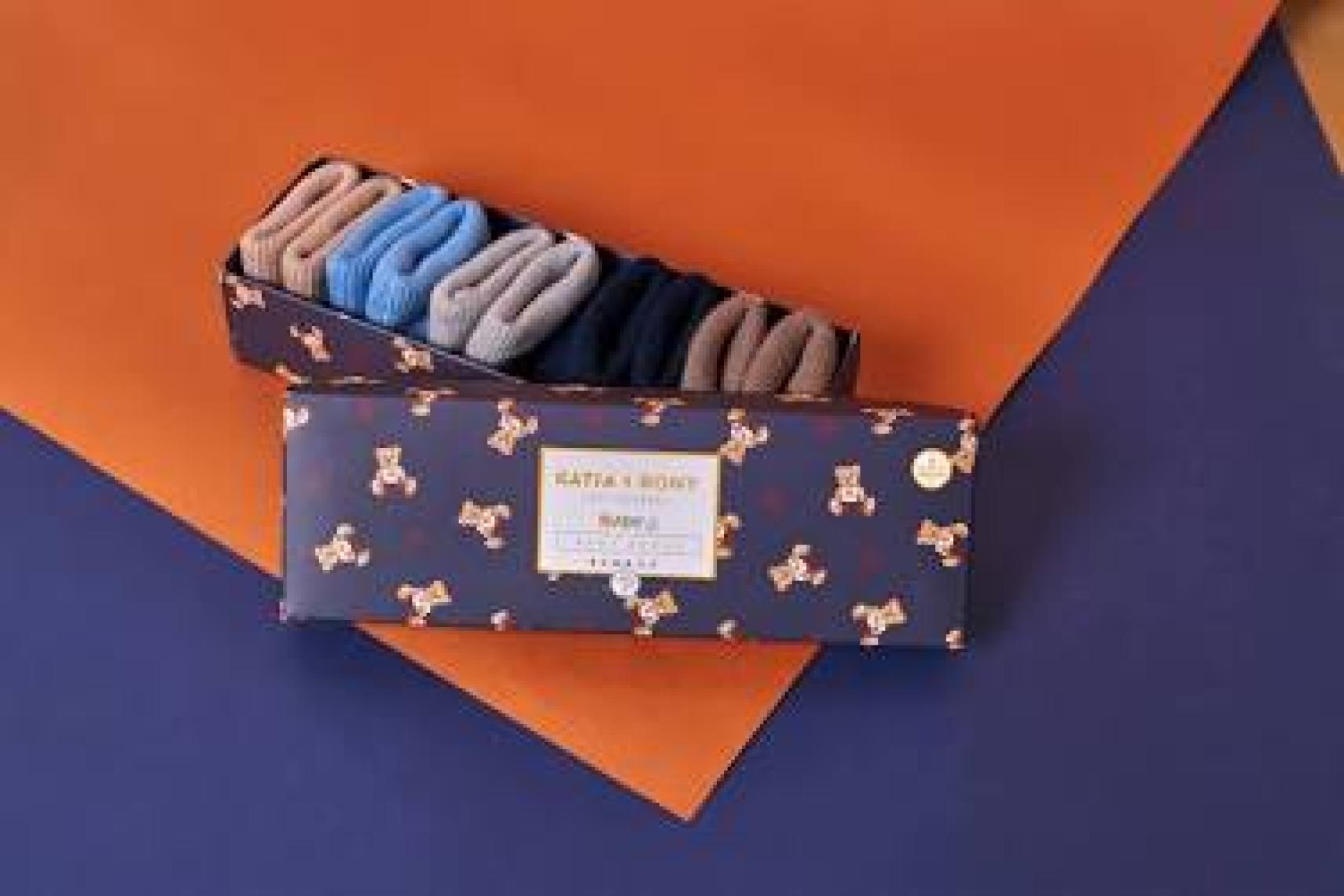 Katia & Bony   Renkli Yenidoğan Bamboo Blue Mix 5 Li Bebek Çorap