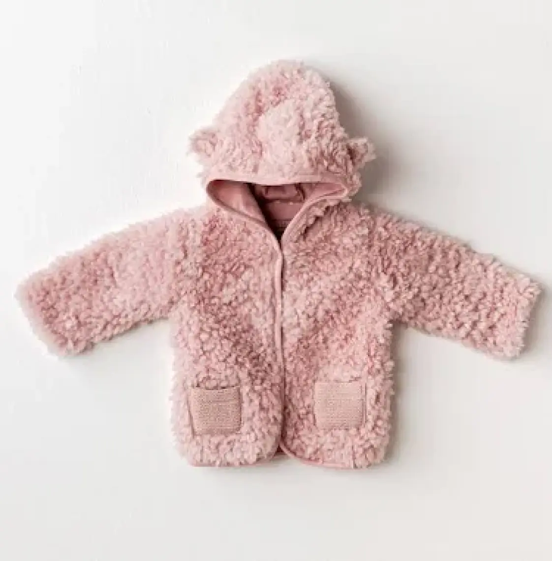 Andywawa Kız Bebek Mont Coat Plush Puppy Gazelle AC25058