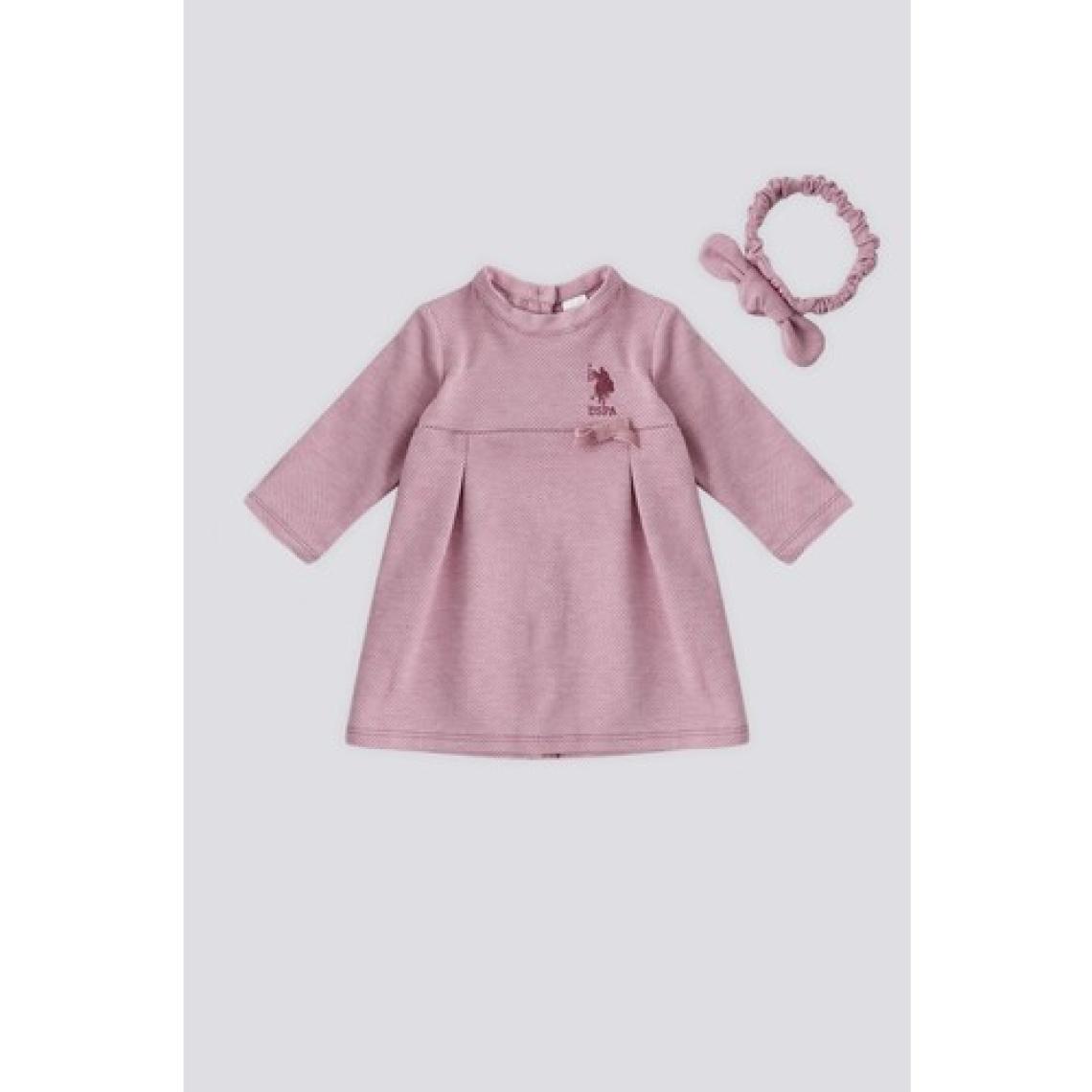 U.S. Polo Assn. Pembe Kurdaleli Bebek Elbise