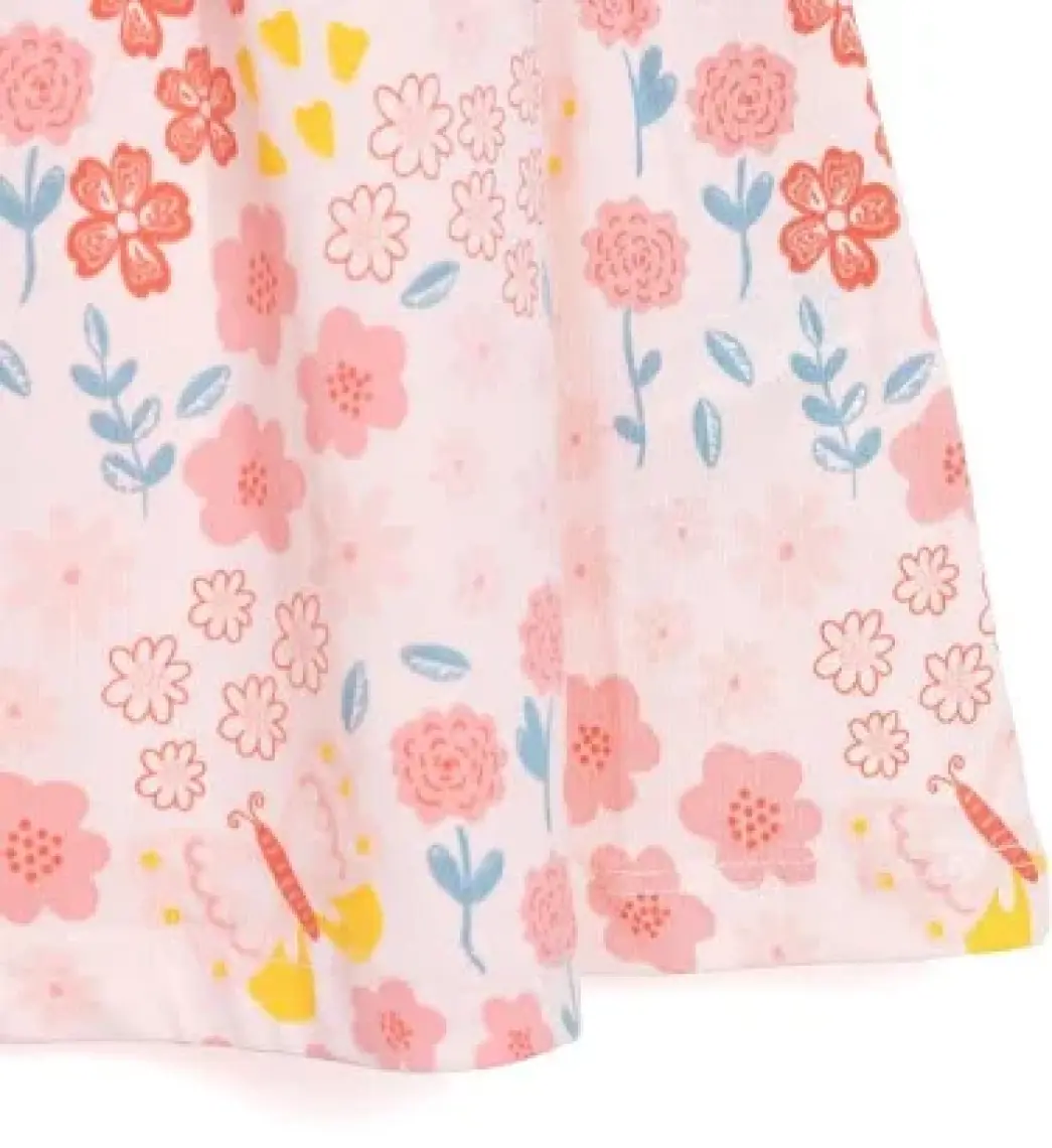 Hellobaby Basic Kız Çiçek Desenli Elbise Kız Bebek