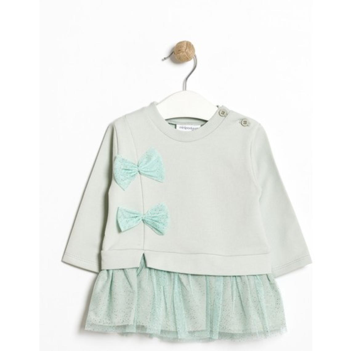 Mevsimlik Uzun Kollu %100 Pamuk Astarlı Kız Bebek Tüllü Elbise