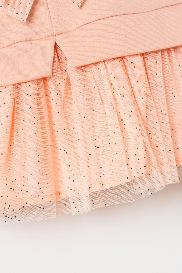 Mevsimlik Uzun Kollu %100 Pamuk Astarlı Kız Bebek Tüllü Elbise