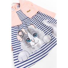 Babymod Bolerolu Kedi Baskılı Kız Bebek Elbise