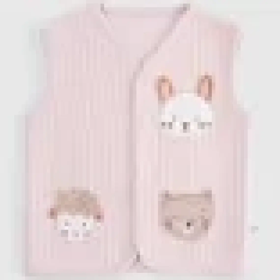 Little Gusto Kapitone Aplikeli Pembe Bebek Yelek