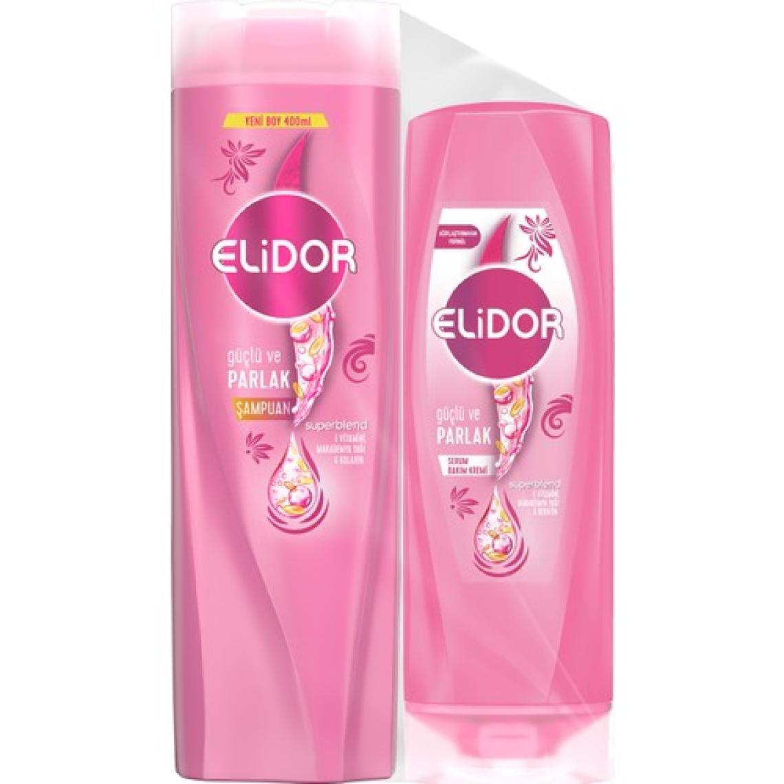 Elidor Superblend Saç Bakım Şampuanı Güçlü ve Parlak 400 ml + Serum Bakım Kremi 200 ml
