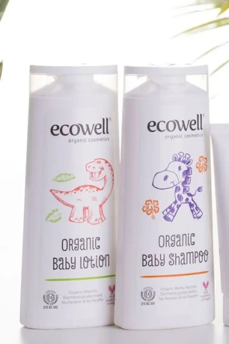 Bebek Saç & Vücut Şampuanı + Nemlendirici Yüz & Vücut Losyonu, Organik & Vegan Sertifikalı 2 x 300ml