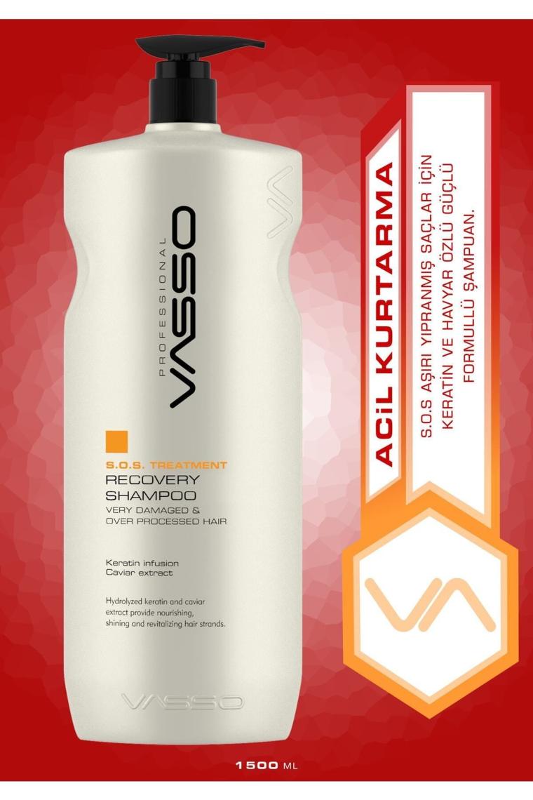 Vasso Yıpranmış Saçlar Için Acil Kurtarma Şampuanı 1500 ml