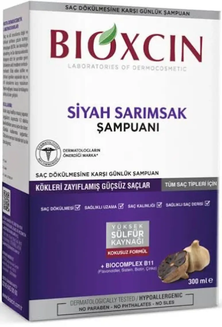 Bioxcin Quantum Siyah Sarımsaklı Şampuan 300Ml