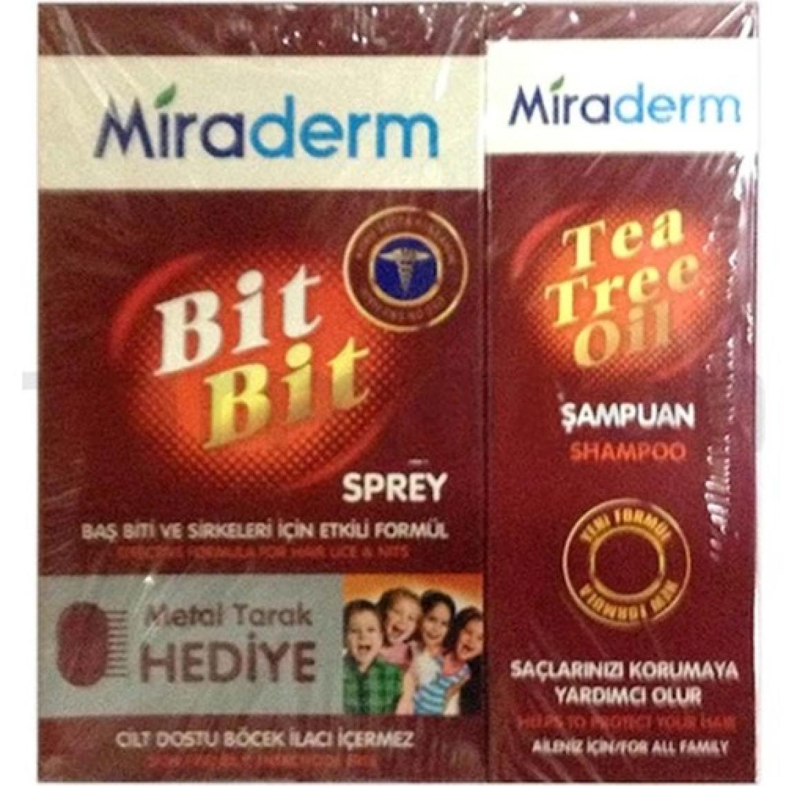 Miraderm Bit Bit Sprey 100 Ml - Şamuan 150 Ml + Tarak