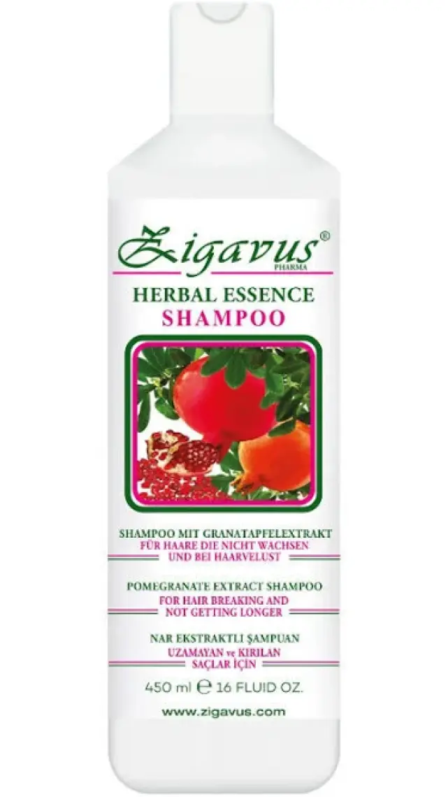 Zigavus Uzamayan ve Kırılan Saçlar için Nar Ekstraklı Şampuan 450ml