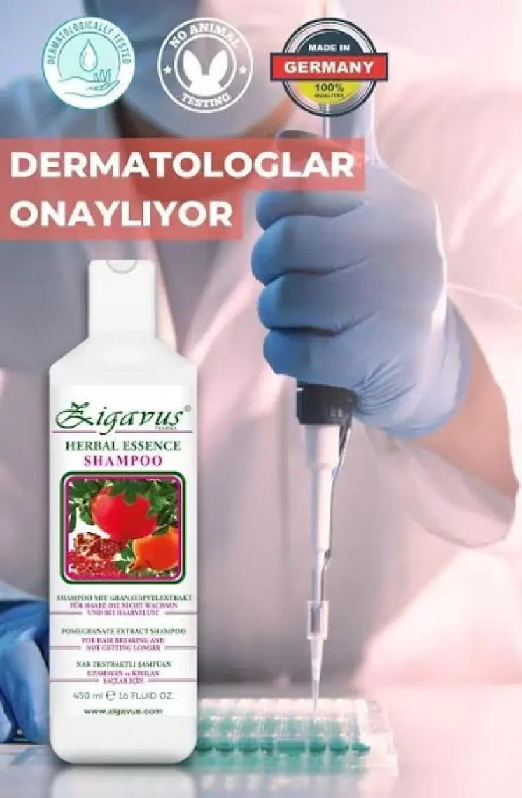 Zigavus Uzamayan ve Kırılan Saçlar için Nar Ekstraklı Şampuan 450ml
