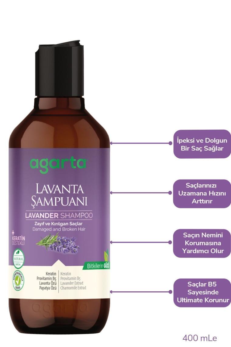 Doğal Lavanta Özlü Yağ Dengeleyici Şampuan 400 ml