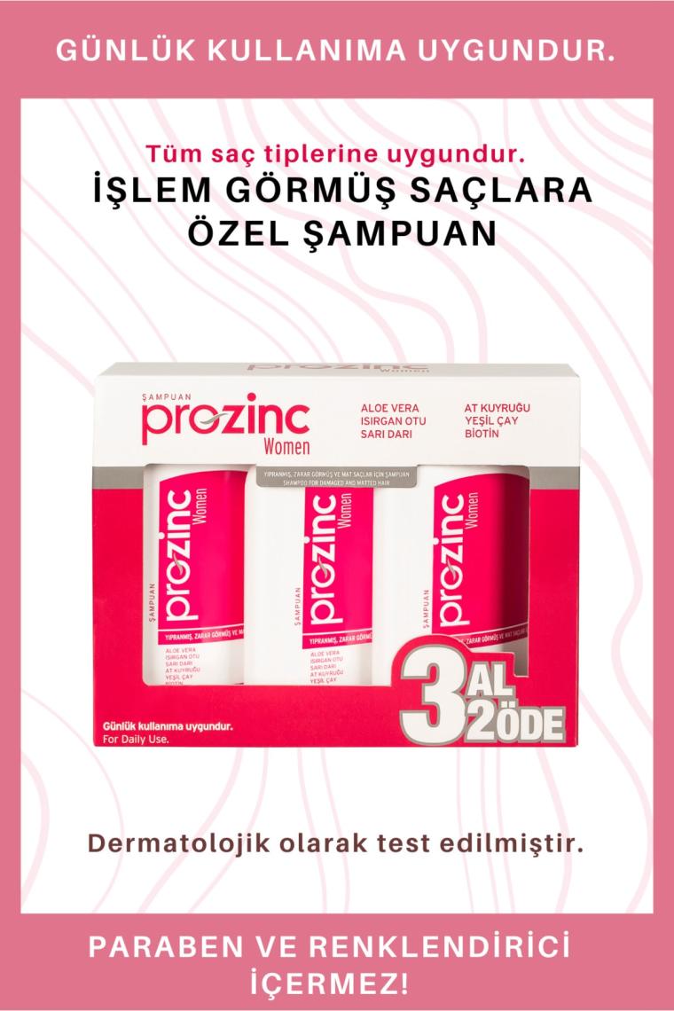 ProZinc Women İşlem Görmüş Saçlar İçin Şampuan 300 ml 3 Al 2 Öde