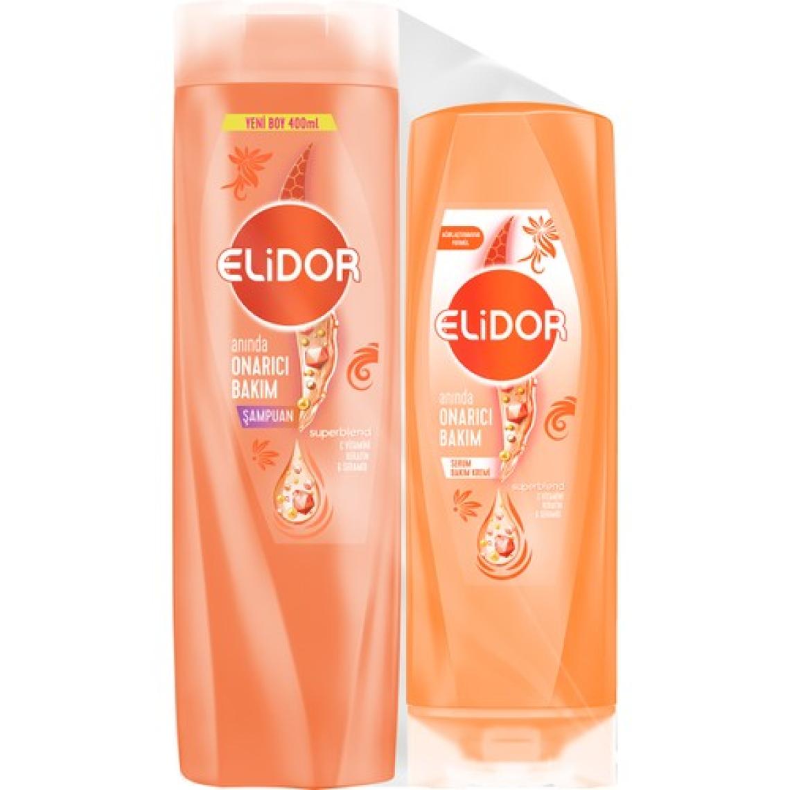 Elidor Superblend Saç Bakım Şampuanı Anında Onarıcı Bakım 400 ml + Serum Bakım Kremi 200 ml