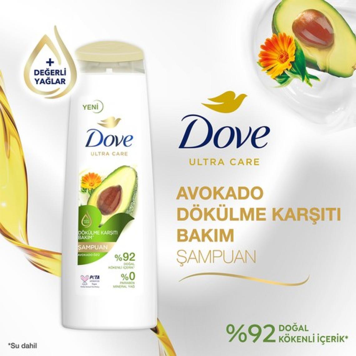 Dove Dökülme Karşıtı Avokado ve Kalendula Özlü Şampuan 400 ml