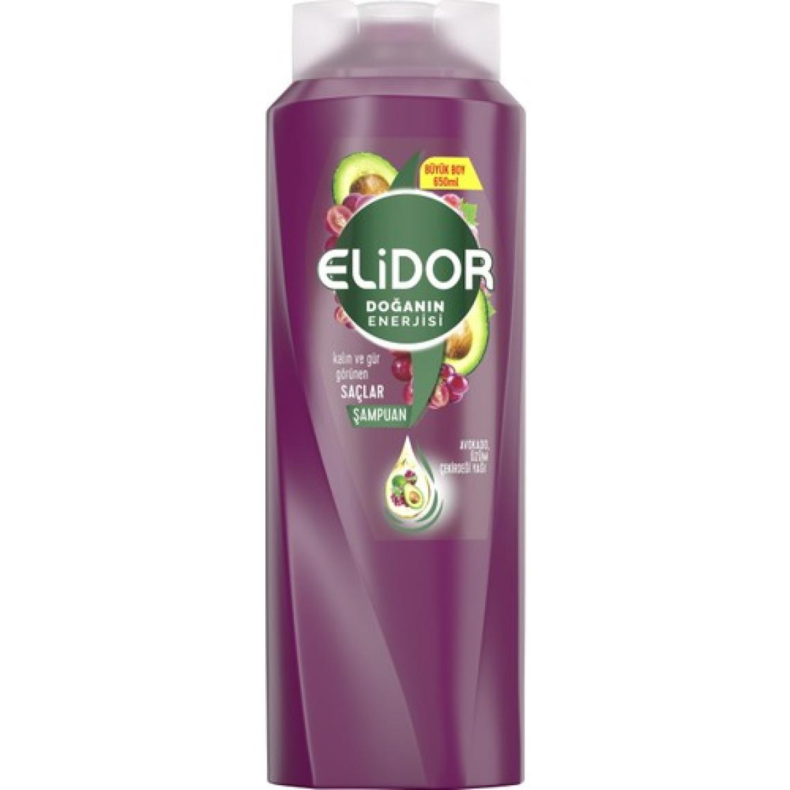 Elidor Doğanın Enerjisi Kalın ve Gür Saçlar Avokado Özlü Saç Bakım Şampuanı 650 ML