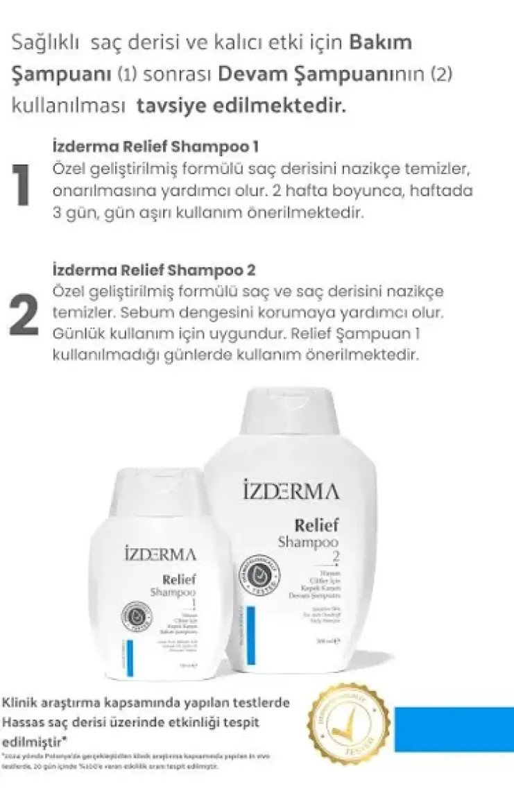 Relief Kepek, Kaşıntı, Pullanma Karşıtı Bakım Şampuanı