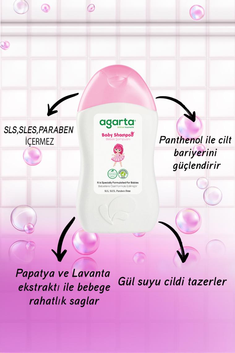 Doğal Bebek Kız Çocuklarına Özel Bakım Şampuanı 400 ml