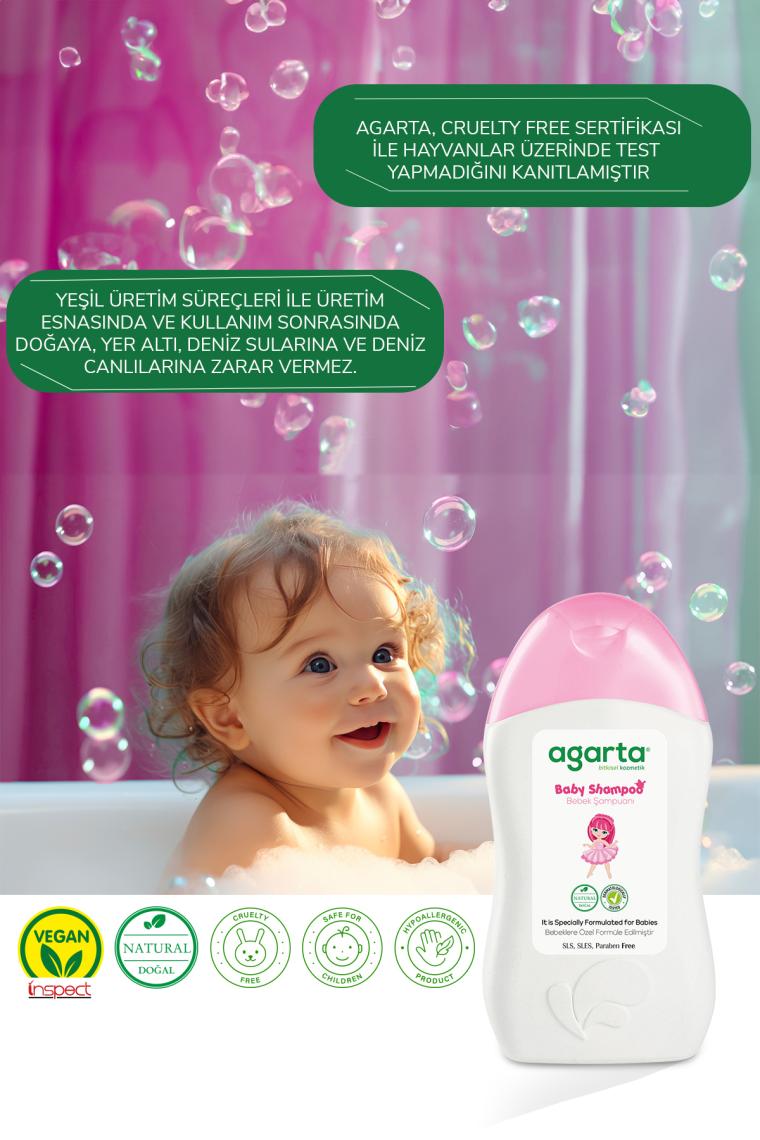 Doğal Bebek Kız Çocuklarına Özel Bakım Şampuanı 400 ml