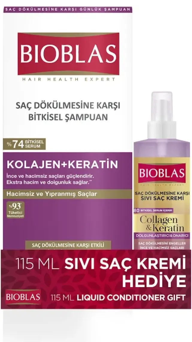 Bioblas  Keratin Şampuan 360 ml + 115 ml Sıvı Saç Kremi